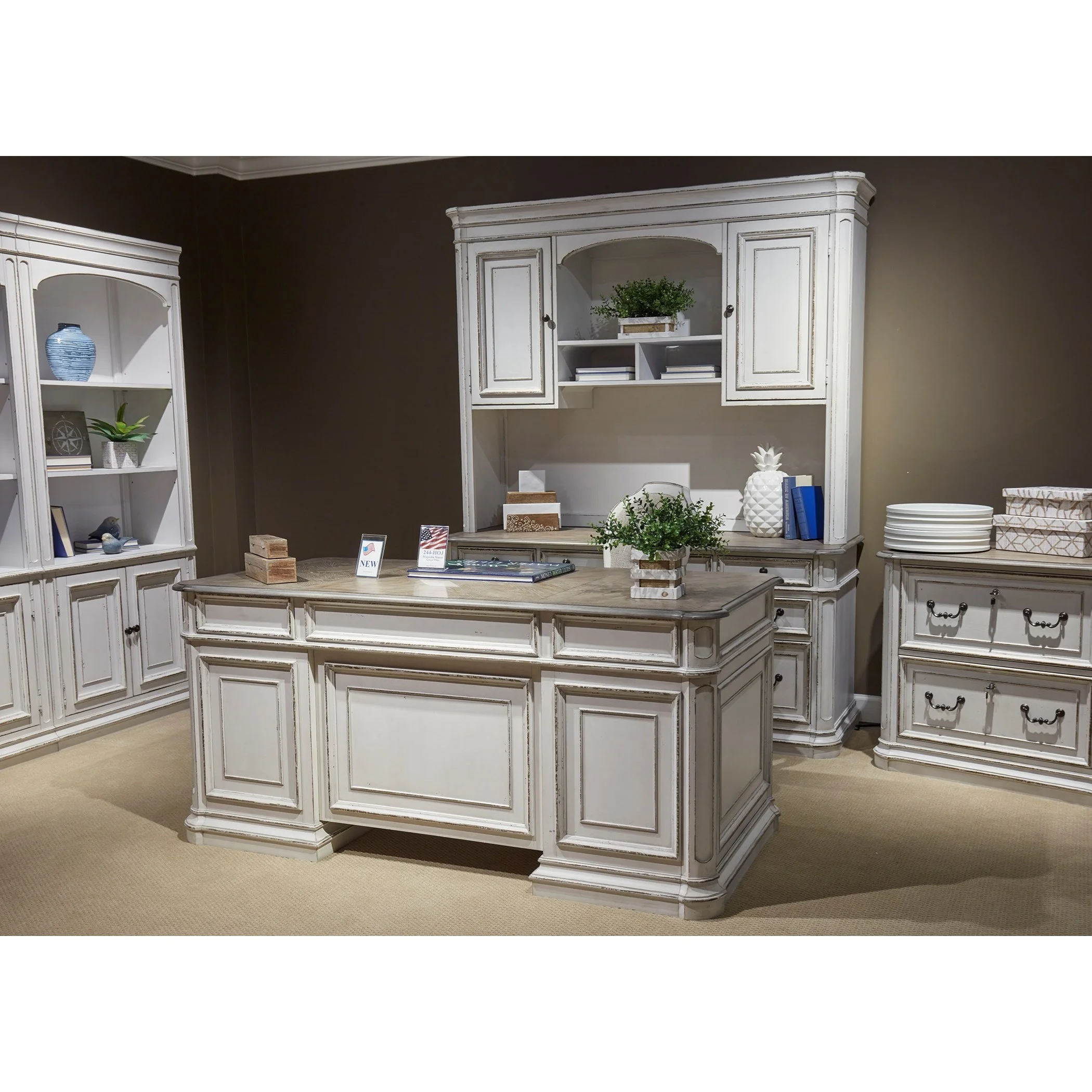 Liberty Furniture Magnolia Manor 244HOJCDS Office Group Reeds